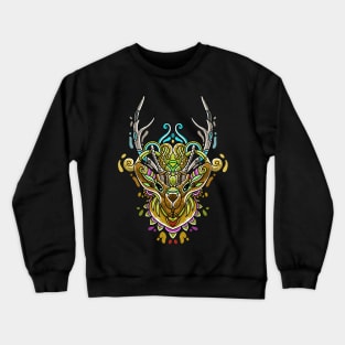 deer zentangle illustration Crewneck Sweatshirt